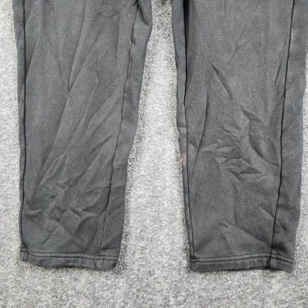 Puma Sweatpants Mens Medium Charcoal‎ Grey Fleece Joggers Logo 845787-01